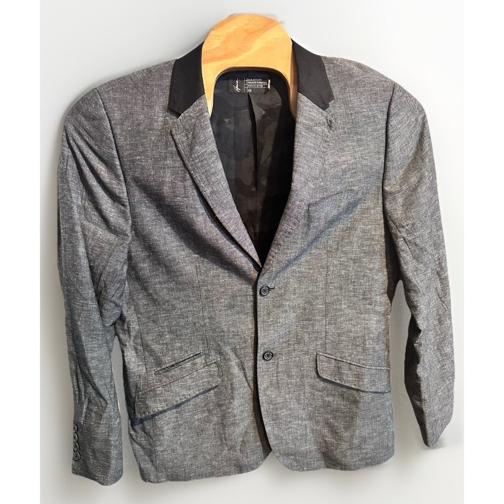 Howe Personal Jesus Slub Chambray Linen‎ Cotton Sport Coat Blazer Jacket Mens 44